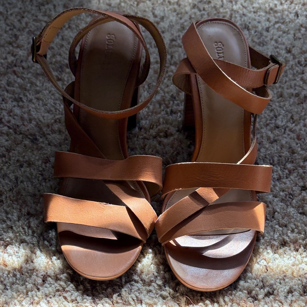 Stylish Brown Strappy Leather Sandals